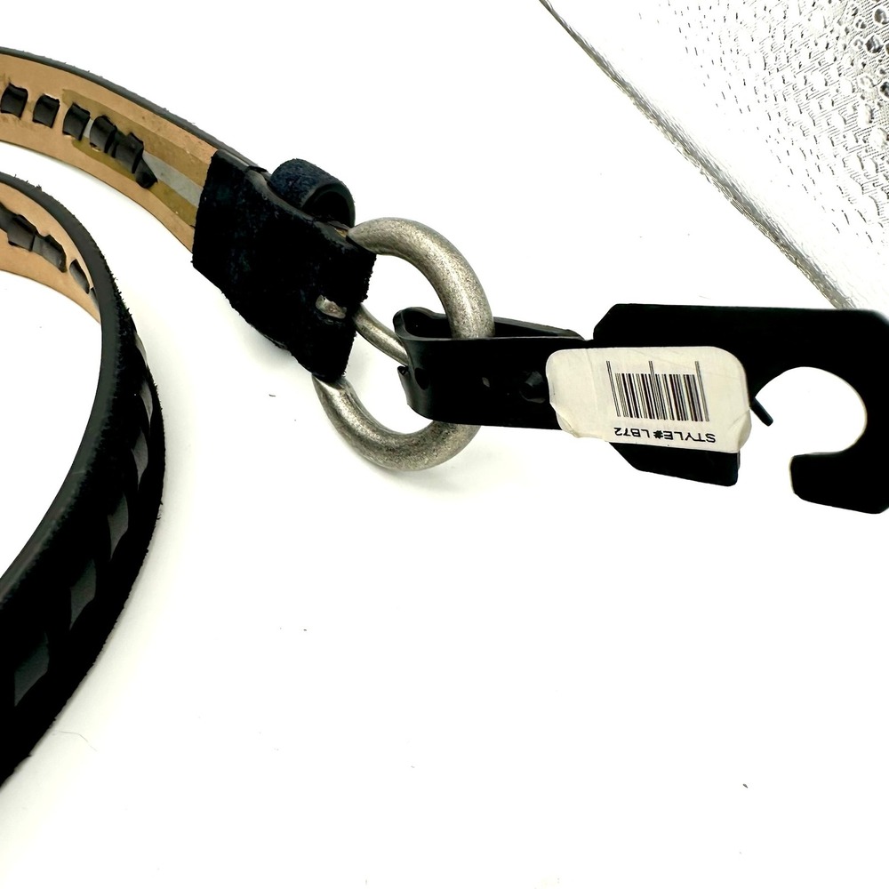 Sam Edelman Black Suede Whipstitch Belt Womens Medium Silver Buckle Boho NWT - Picture 8 of 9